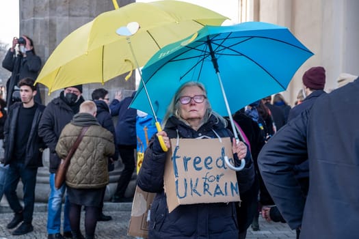 During the great anti-war demonstration again Ukraine in Berlin