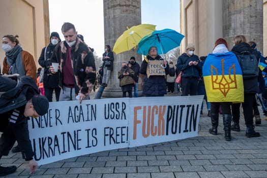 During the great anti-war demonstration again Ukraine in Berlin