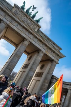 During the great anti-war demonstration again Ukraine in Berlin