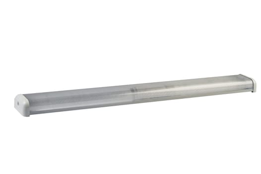 LED lamp for non-residential and public spaces on a white isolated background. Power saving. High quality photo