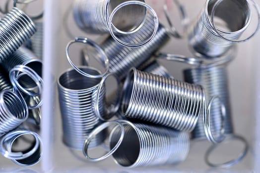 Metal springs in a box