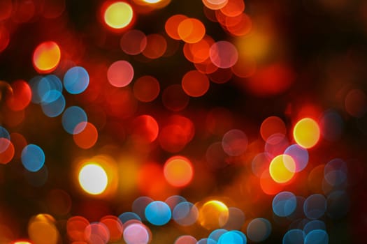 A colorful bokeh lights background
