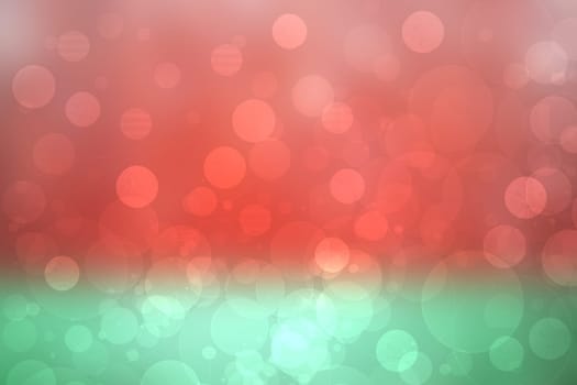 Abstract blurred fresh vivid spring summer light delicate pastel orange turquoise bokeh background texture with bright circular soft color lights. Beautiful backdrop illustration.