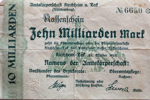 Historical German banknotes