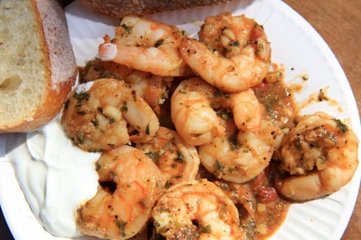 Fresh Shrimps on Plate in Germany