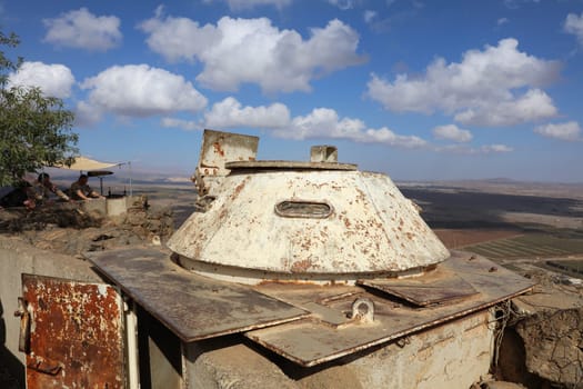 Military Bunker on Mount Bental. Golan Heights. Israel