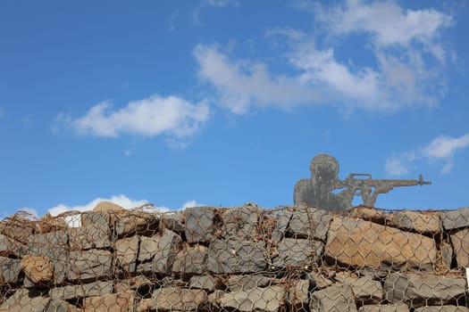 Sculpture on the Golan Heihts between Israel and Syria