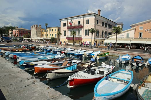 The Harbor of Bardolino. Lake Garda. Veneto. Italy