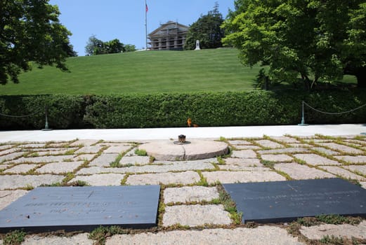 Kennedy Grave at Arlington National Cemetery. Virginia. USA