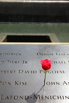 September 11th memorial in lower Manhattan. New York City. USA