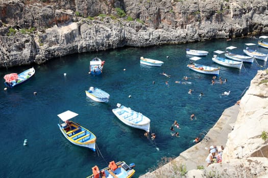 Harbor for Boat Tours to the Blue Grotto. Malta
