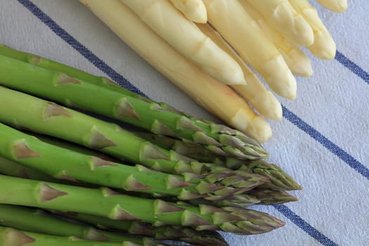 Green and white Asparagus
