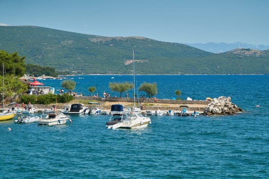 View of Punta Di Galetto on the Adriatic Sea near the old town of Krk in Croatia