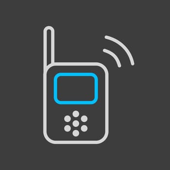 Baby radio monitor vector icon. Graph symbol for children and newborn babies web site and apps design, logo, app, UI
