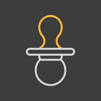 Baby dummy teat vector icon. Graph symbol for children and newborn babies web site and apps design, logo, app, UI