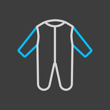 Baby bodysuit vector icon. Baby Romper. Graph symbol for children and newborn babies web site and apps design, logo, app, UI