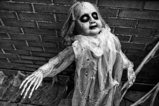 Spooky scary corpse doll, ghost decoration