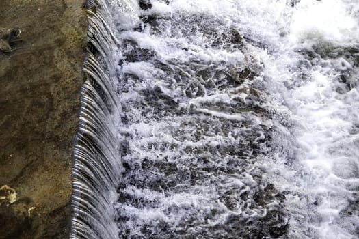 Waterfall in natural river, spring water, landscape