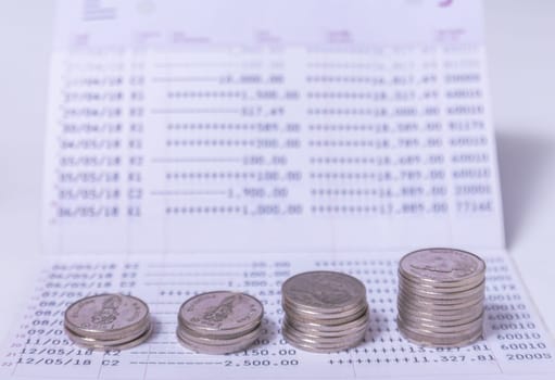 Bank book and Account bank, Save money and account banking for finance concept