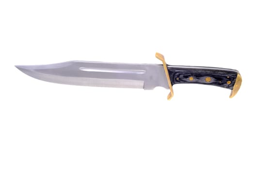 Very large bowie knife isolated over white