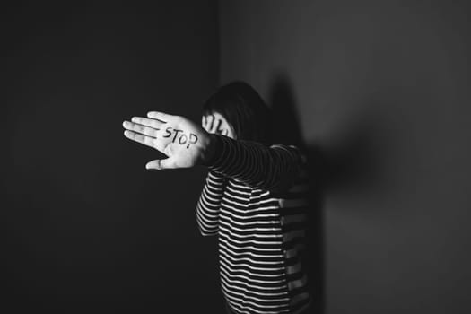 Women violence and abused concept. Stop domestic violence against women and human trafficking.