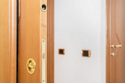 Disappearing sliding door. Interior design. Modern architecture.