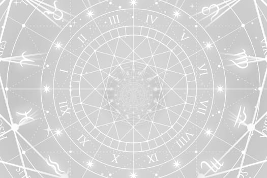 Abstract old conceptual background on mysticism, astrology, fantasy - white