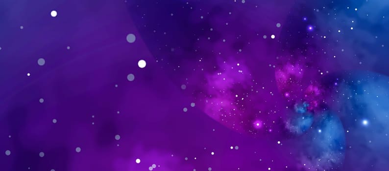 Starry blue sky. Abstract background with nebula, cosmo, galaxy.
