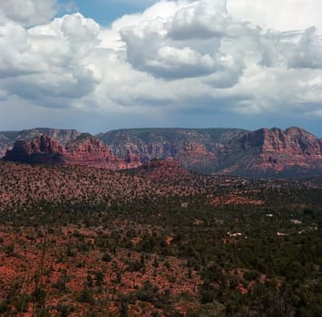 Sedona Arizona red rock country and mountains landscape