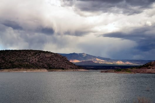 Mountain by Roosevelt lake in Central Arizona