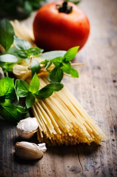 Food ingredients for italian pasta