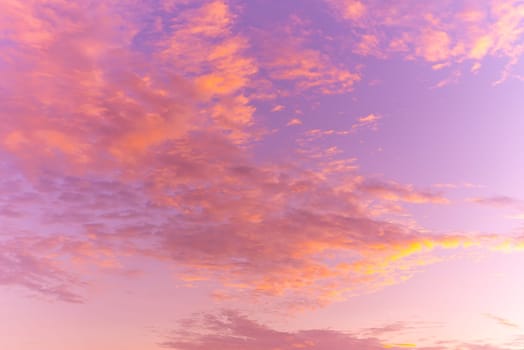 Abstract and pattern of cloud sky, Velvet violet, Trend color background, Pattern of colorful cloud and sky sunset or sunrise: Dramatic sunset in twilight, Beautyful of sky