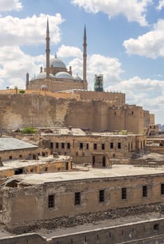 The great Mosque of Muhammad Ali Pasha, aka Alabaster Mosque, situated in the Citadel of Cairo in Egypt, one of the landmarks and tourist attractions of Cairo, Egypt