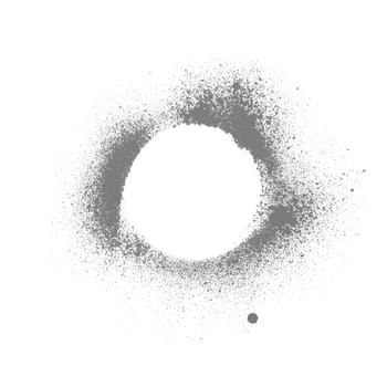 Grey white graffiti circle with copy space