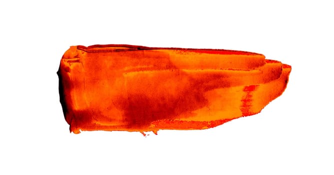 Red orange paintbrush stripe - Hand painted