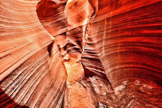 Sunlight coming into Rattlesnake Canyon on the Navajo Indian reservation in Northern Arizona