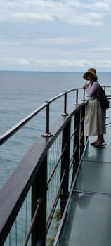 Prosperity Sky Walk, Hualien - March, 2022: Hualien's sea view is super beautiful! Hualien, Taiwan