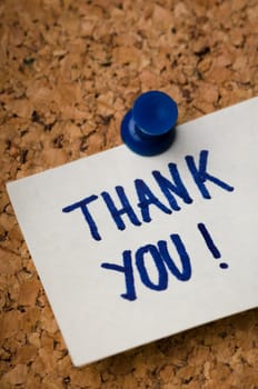 Sticker with thank you note