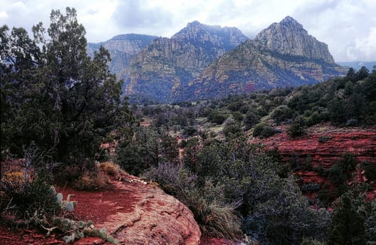 Red Rock country mountains surrounding Sedona Arizona