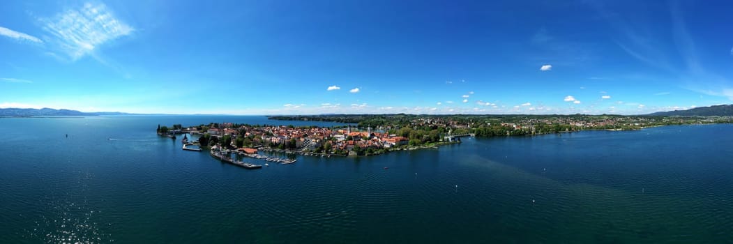 Aerial view of Lindau in good weather