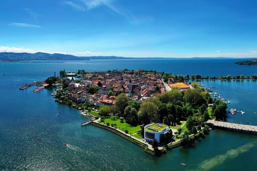 Aerial view of Lindau in good weather