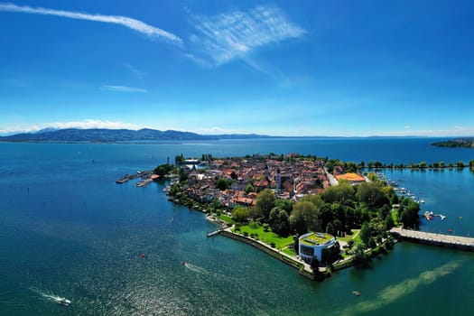 Aerial view of Lindau in good weather
