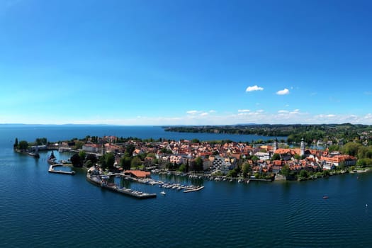 Aerial view of Lindau in good weather