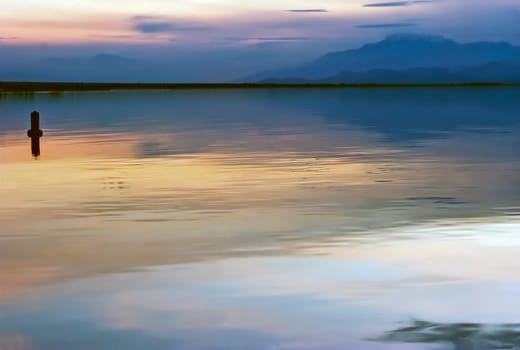 Tranquillity of Salton Sea in California