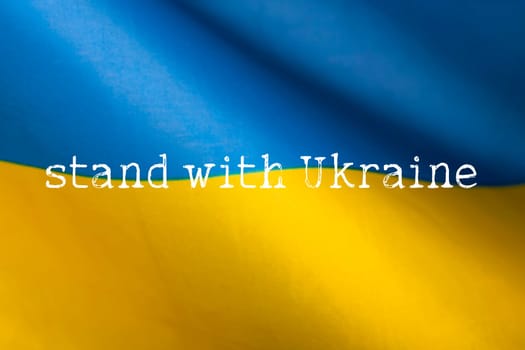 Pray for Ukraine concept background. National Ukrainian flag. Concept symbol of help support and no war in the country of Ukraine.