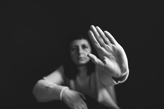 Women violence and abused concept. Stop domestic violence against women and human trafficking.