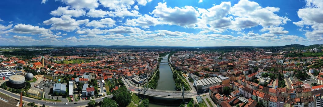 Aerial view of Bamberg in good weather
