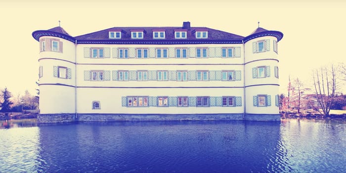 The moated castle is a sight of the city of Bad Rappenau