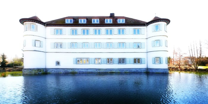 The moated castle is a sight of the city of Bad Rappenau