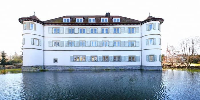 The moated castle is a sight of the city of Bad Rappenau